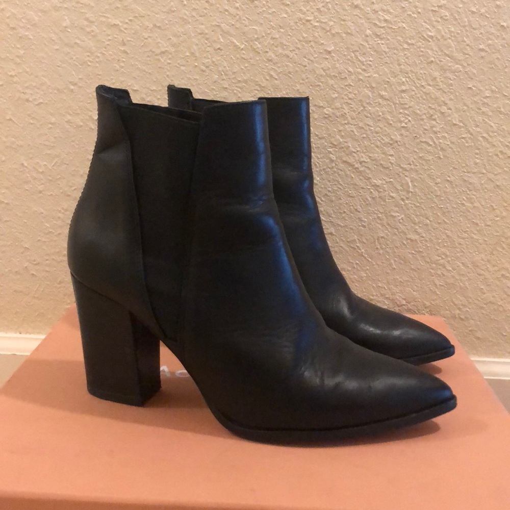 Intentionally Blank black leather ankle boots Size 8